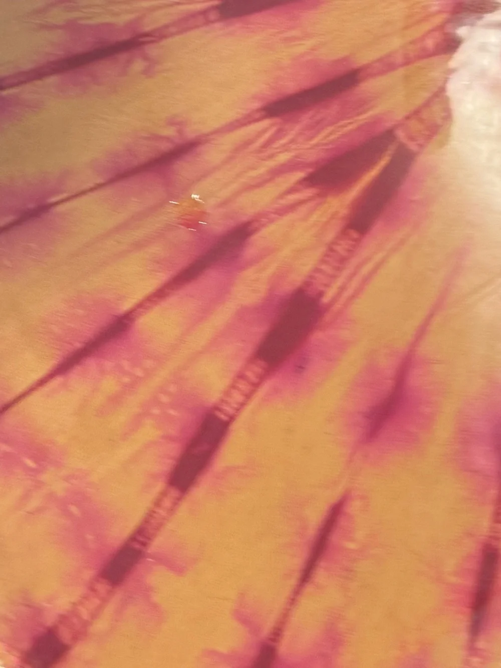 NWT Leather Tablet Sleeve Cover in Yellow & Pink Tie-Dye